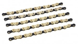 XLC Kette CC-C08 1/2 x 11/128, 114 Gl. 10-f. gold/schwarz