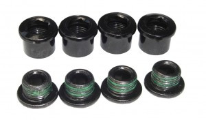 Kettenblattschraubenset SRAM 4x1 M8,5x7/M8,5x5mm, Stahl, schwarz, 4 Stück