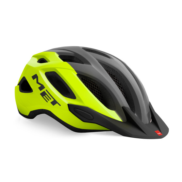 MET Crossover safety yellow gray, glossy, Gr. M, 52-59