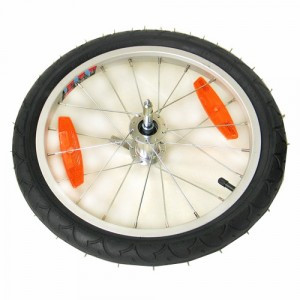 Laufrad Burley 16" Alu QR Reflektoren für Anhänger mit Ausfallende