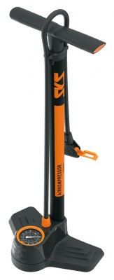Standpumpe SKS Airkompressor Compact10.0 DV/SV/AV, 600mm, sz/orange, m. Manometer