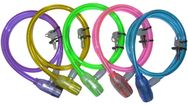 SECURITY PLUS KABEL- SCHLOSS FARBIG SORTIERT
