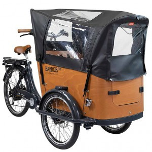 Regenverdeck Babboe schwarz, für Go, PVC