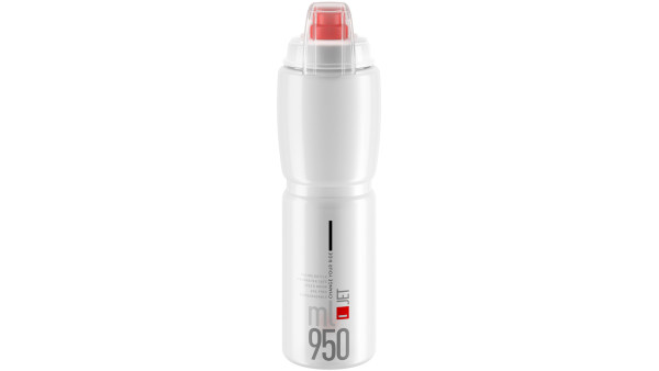 ELITE TRINKFLASCHE JET 950 ML KLAR/ROT PLUS