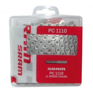 Schaltungskette SRAM PC 1110 SolidPin 114 Glieder 11-fach mit Power-Lock, grau
