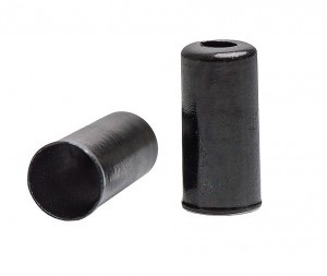 Endkappe für Bremsaussenhülle für 5mm, Messing, schwarz