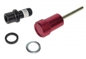Rebound Adjuster Knob/Bolt Kit RockShox Red Short, Aluminum