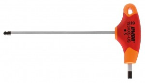 Kugelkopf-Sechskantstiftschlüssel Unior rot, mit T-Griff 3mm, 193HXS-US