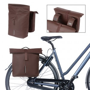 BASIL DOPPELTASCHE CITY PANNIER BAG ROASTED BROWN