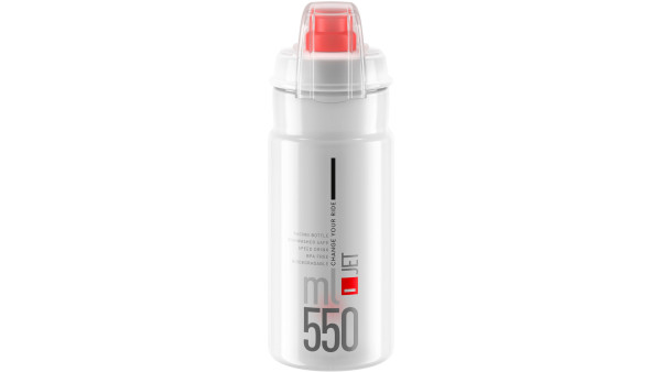 ELITE TRINKFLASCHE JET 550 ML KLAR/ROT PLUS
