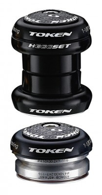 Steuersatz TOKEN hEGGset AHead 2in1 1 1/8", schwarz (34/41mm)