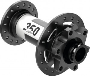 VR-Nabe DT Swiss 350 MTB Disc Brake 110/15mm TA Boost, 28 Loch, IS 6-bolt
