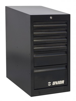 Schubladenschrank Unior schmal, 6 Schubladen 990ND6-BLACK