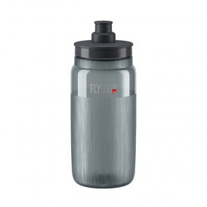 Trinkflasche Elite Fly Tex 550ml, rauchgrau transparent