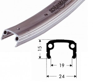Aluminiumfelge 12",silber matt, 16 Loch,203-19,VL 8,5mm