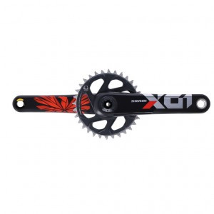 KRG SRAM X01 Eagle Boost 175mm,32Z,Alu/Carb,rot,DM,12-f.,X-Sync2