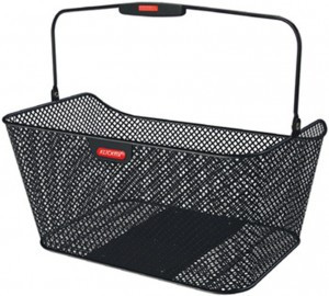 Hinterradkorb KLICKfix City für Racktime 40x20x30cm, schwarz, engmaschig