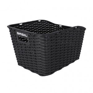 Basil H.R KORB WEAVE WP RATTAN LOOK, SCHWARZ