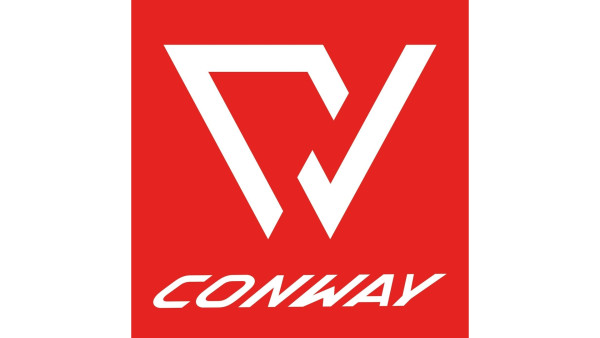 CONWAY AUFKLEBER LOGO ST RED/WHITE 9,8X9,8 CM
