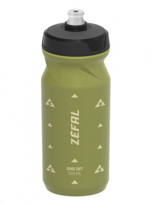 Trinkflasche Zefal Sense Soft 65 650ml, oliv grün, 7,6x7,6x20,6cm, PP