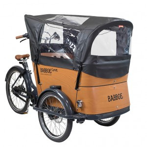 Regenverdeck Babboe schwarz, für Curve, PVC