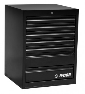 Schubladenschrank Unior breit, 7 Schubladen 990WD7-BLACK