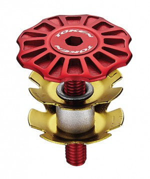 A-Head Plug TOKEN Arsenal Top Cap 1 1/8" rot, CNC mit Kralle