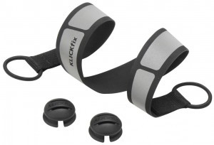 Reflektorband KLICKfix SeeMe 51x4x1,5cm, schwarz/silber, für Körbe