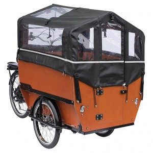 Regenverdeck Babboe schwarz, für Max-E, PVC