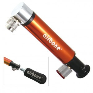 Minipumpe Airbone ZT-724 Dual Co² AV, 130mm, orange, inkl. Halter