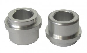 Alubuchsen SR Paar f. Dämpferauge 12,7mm Bohrung 8mm für 38,0mm Aufbaustärke