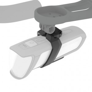 LED-Akku-Scheinwerfer b&m Ixon Core 2 70 Lux, silber, mit Lenkerhalter
