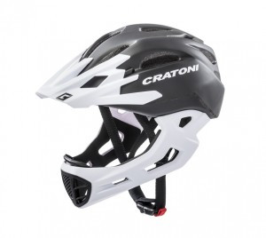 Fahrradhelm Cratoni C-Maniac (Freeride) schwarz/weiß matt, Gr. L/XL (58-61cm)