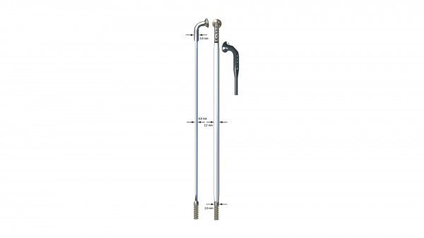 Sapim SPEICHEN SAPIM CX-RAY NIRO 2 X 288 MM SILBER