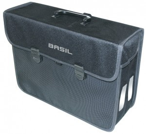 Basil EINZELTASCHE MALAGA XL SC HWARZ, HAKENBEFESTIG
