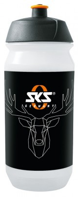 Trinkflasche SKS Small 500ml, transp. m. SKS Motivbild Hirsch