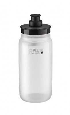 ELITE Trinkflasche Fly Tex Transparent Schwarz 550 ml