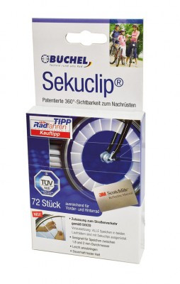 Speichenreflektoren BÜCHEL Sekuclip VR+ HR, 60mm, 72 Stück