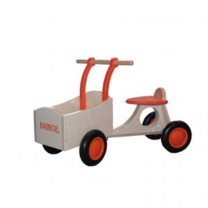 Lernlaufrad Babboe Lastenfahrrad orange, Holz