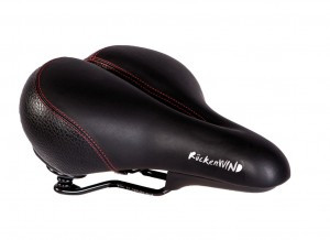 Bequemsattel P&P Rückenwind 802 schwarz/rot, Unisex, 265x210mm, ca. 700g