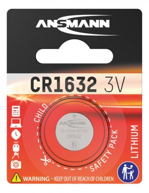 Batterie Ansmann Knopfzelle CR1632 Lithium, 3 V, 120 mAh