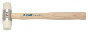 Schonhammer mit Holzstiel Unior auswechselbare Köpfe, 40/320/112mm, 820A