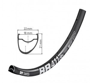 FELGE DT RR 411 ASYM 28 ZOLL DISC 32L