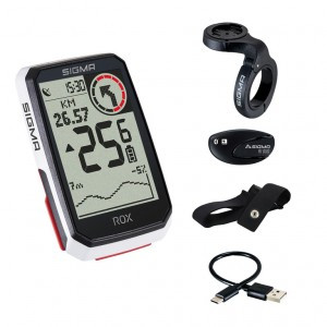 Fahrradcomputer Sigma Rox 4.0 HR Set weiß