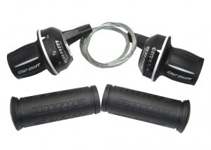 Drehgriffschalter-Set SRAM MRX Comp Micro Front 1:2, 3x8-fach, schwarz