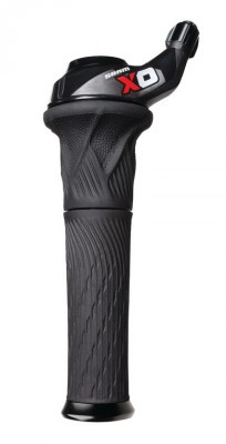 Drehgriffschalter SRAM X0 rot 2-f. li. 2-fach, links, mit Lock-On Griffe
