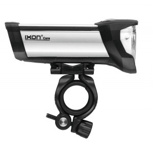 LED-Akku-Scheinwerfer b&m Ixon Core 50 Lux, silber, mit Halter