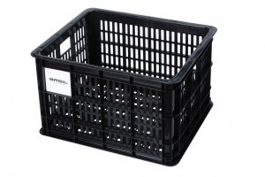 BASIL TRANSPORTKORB CRATE M,29L,SCHW.KUNST.95%RECYC