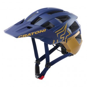 Fahrradhelm Cratoni AllSet Pro (MTB) blau/gold matt, Gr. S/M (54-58cm)