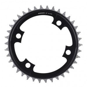 Kettenblatt SRAM Road X-Sync 107mm, 38 Z., Alu, schwarz, 12-fach